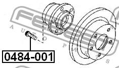 Wheel Stud Febest 0484-001