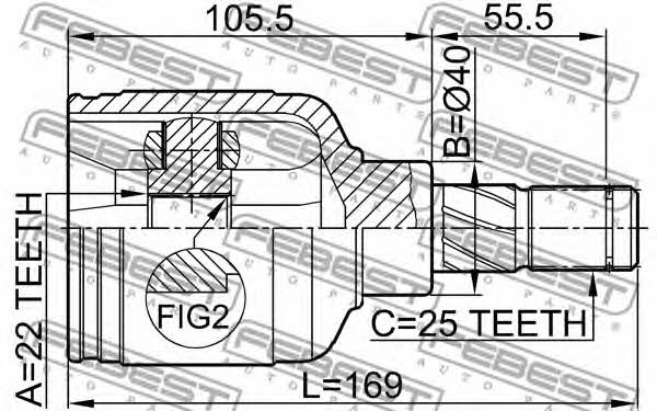 Febest CV joint – price 203 PLN