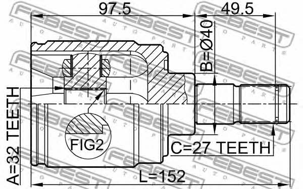 Febest CV joint – price [object Object] PLN