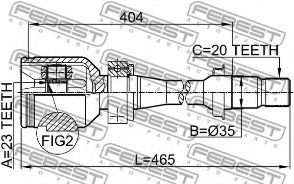 CV joint Febest 0111-ST220RH