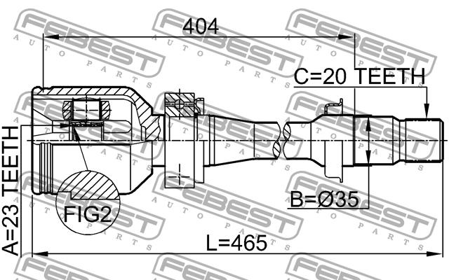 Febest CV joint – price 338 PLN