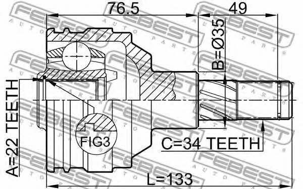 CV joint Febest 1111-NEX