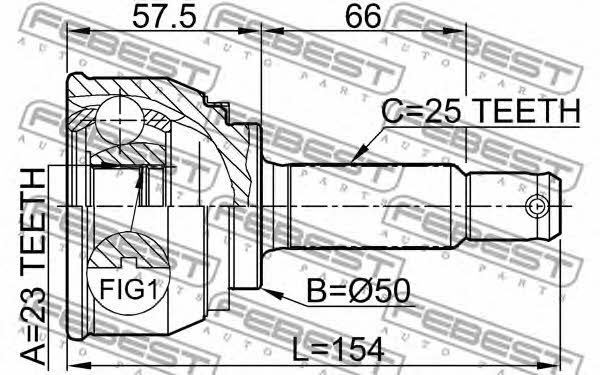 Febest CV joint – price 188 PLN