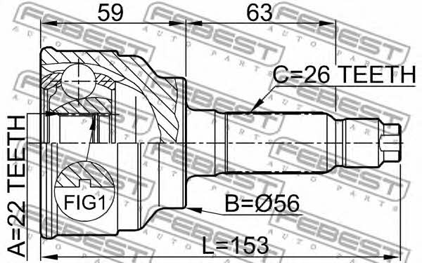 CV joint Febest 0510-024