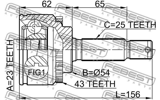Buy Febest 0410-010A43 at a low price in United Arab Emirates!