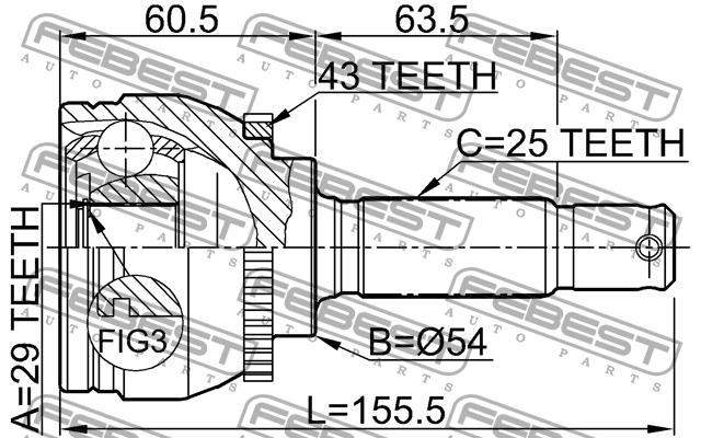 Buy Febest 0410DA2A43 – good price at EXIST.AE!
