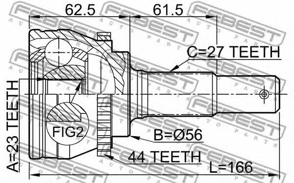 CV joint Febest 0210-V10A44