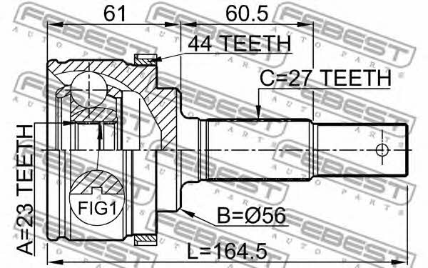 Febest CV joint – price [object Object] PLN