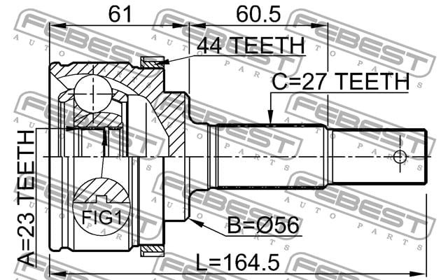 Buy Febest 0210-P12QG16A44 at a low price in United Arab Emirates!