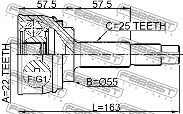 Febest CV joint – price