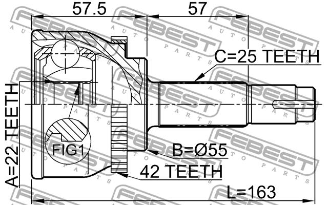 Febest CV joint – price 248 PLN