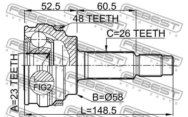 Buy Febest 0110077A48 – good price at EXIST.AE!