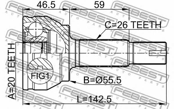 Buy Febest 0110KSP90 – good price at EXIST.AE!