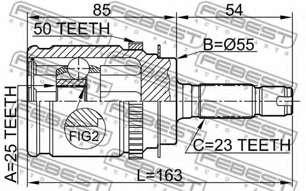 Buy Febest 0310RD1RA50 – good price at EXIST.AE!
