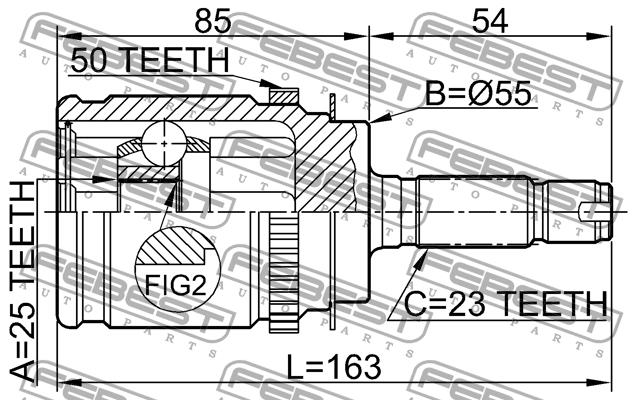 Febest CV joint – price 161 PLN