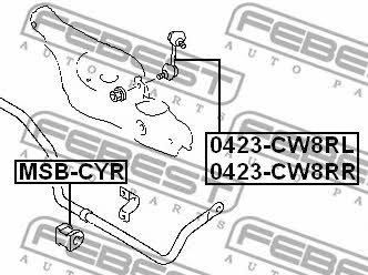 Febest Rear anti roll bar bush – price [object Object] PLN
