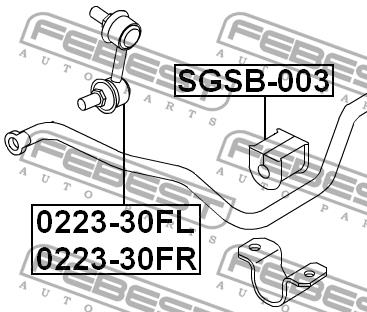 Rear stabilizer bush Febest SGSB-003