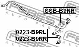 Rear stabilizer bush Febest SSB-B9NR
