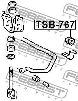Rear stabilizer bush Febest TSB-767
