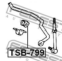 Rear stabilizer bush Febest TSB-799