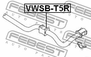 Rear anti roll bar bush Febest VWSB-T5R