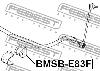 Front stabilizer bush Febest BMSB-E83F