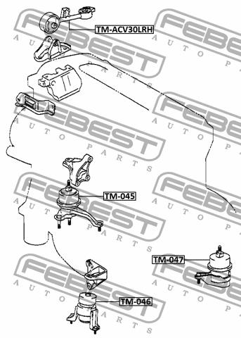 Engine mount, front Febest TM-046