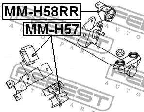 Engine mount, front Febest MM-H57