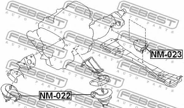 Engine mount, front Febest NM-022