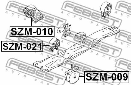 Engine mount, front Febest SZM-021
