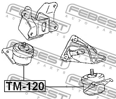 Febest Engine mount, front – price 320 PLN