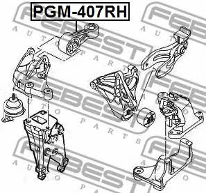 Febest Engine mount right – price 105 PLN