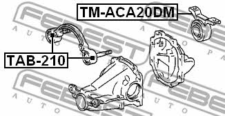 Gearbox mount Febest TM-ACA20DM