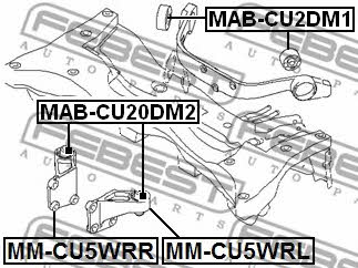 Gearbox mount Febest MM-CU5WRR