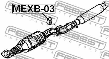 Exhaust mounting bracket Febest MEXB-03