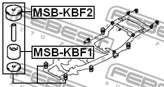 Febest Silentblok Beach – price 13 PLN