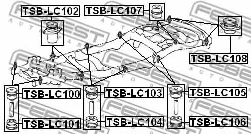 Silentblok Beach Febest TSB-LC101