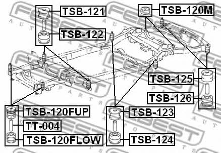 Febest Subframe silent block – price [object Object] PLN