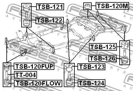 Febest Subframe silent block – price 20 PLN