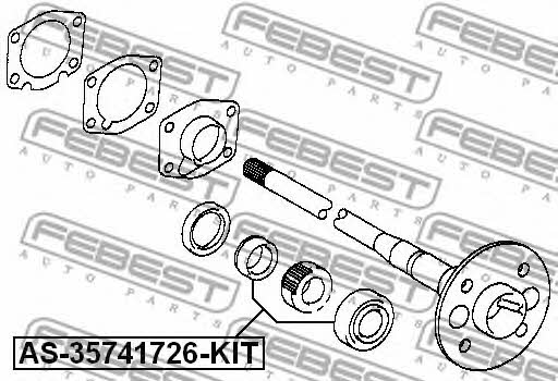 Axle bearing Febest AS-35741726-KIT