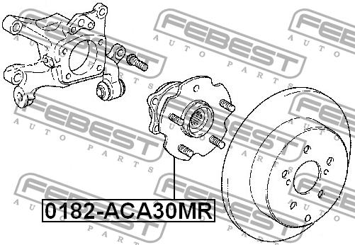 Wheel bearing Febest 0182-ACA30MR