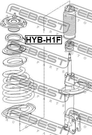 Shock absorber bearing Febest HYB-H1F