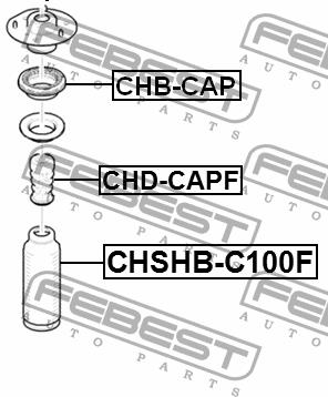 Shock absorber bearing Febest CHB-CAP