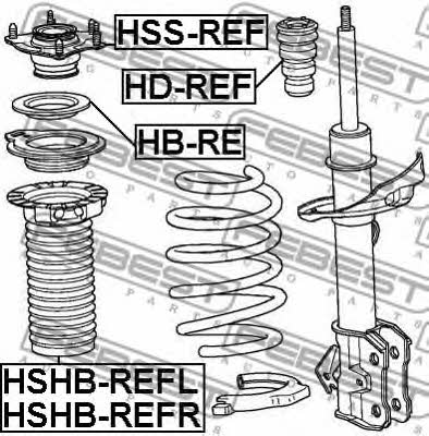 Shock absorber bearing Febest HB-RE