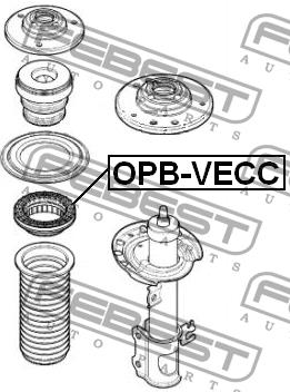 Shock absorber bearing Febest OPB-VECC