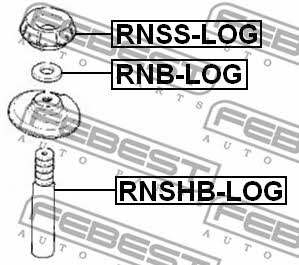 Shock absorber bearing Febest RNB-LOG