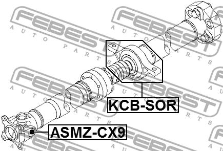 Febest Driveshaft outboard bearing – price 239 PLN