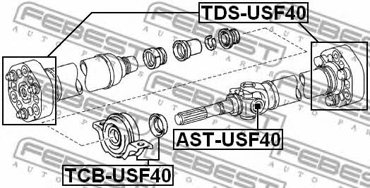 Febest Driveshaft outboard bearing – price 134 PLN