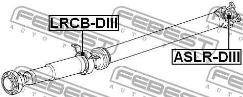 Driveshaft outboard bearing Febest LRCB-DIII
