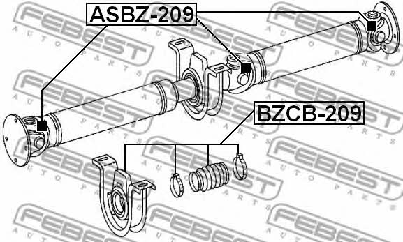 Febest Driveshaft outboard bearing – price 361 PLN